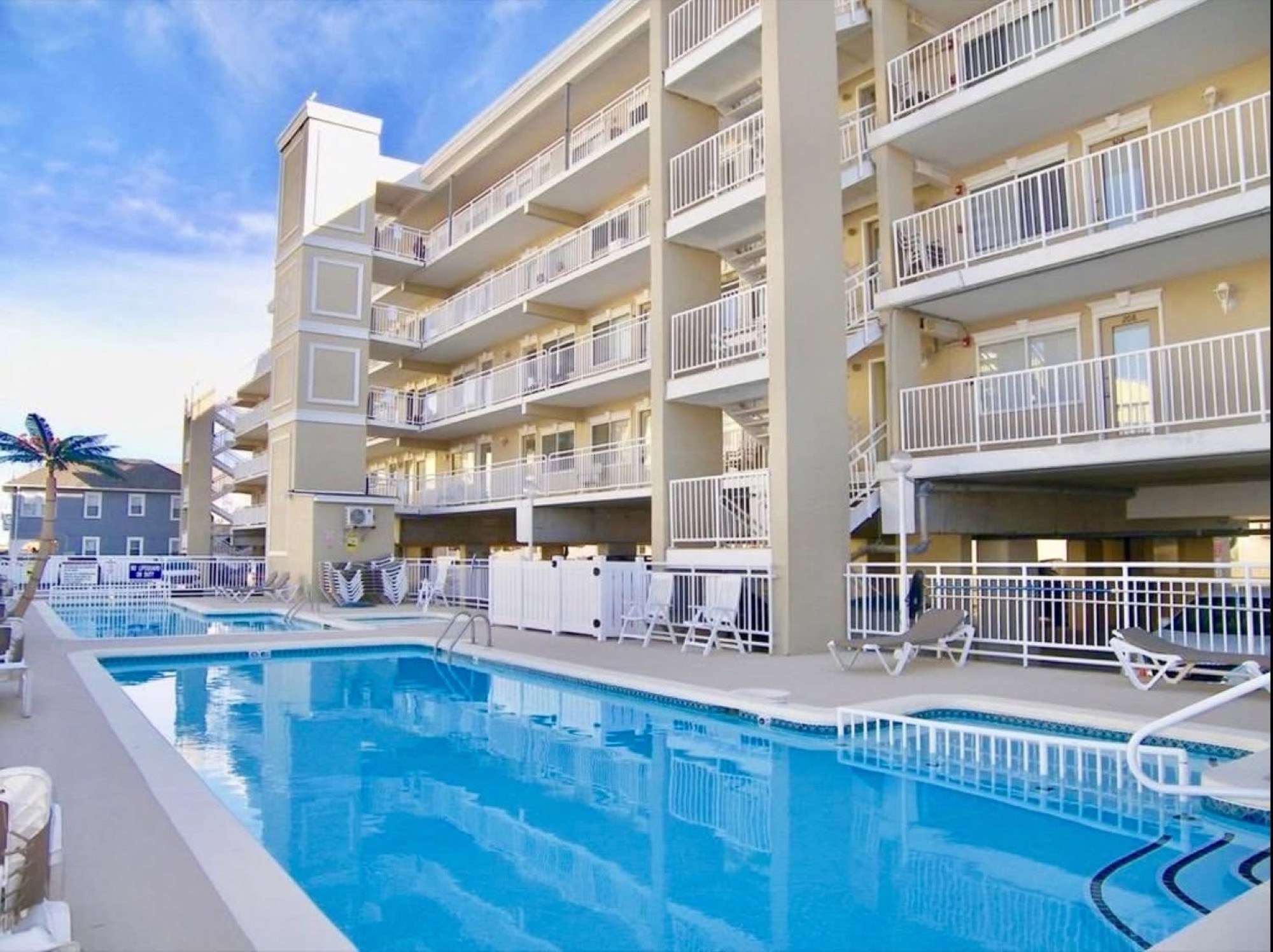 Heated pools at the Surf Song Beach Resort